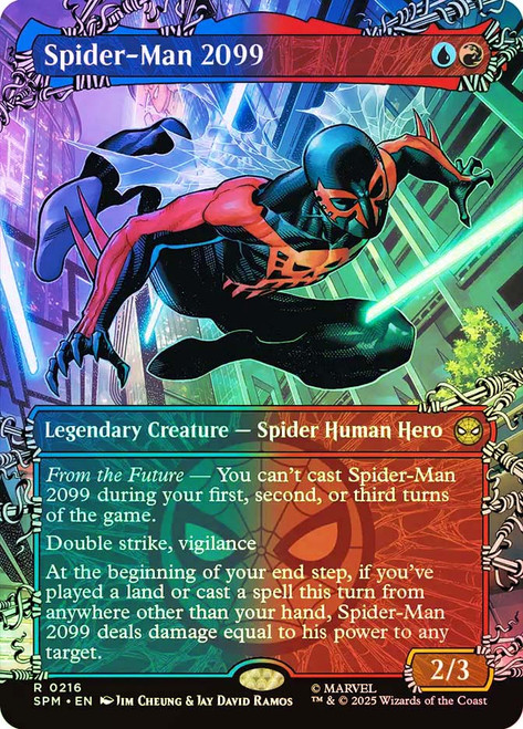 Spider-Man 2099 (#216) (Borderless)\nMarvel's Spider-Man - Variants\nSingle\nMagic The Gathering