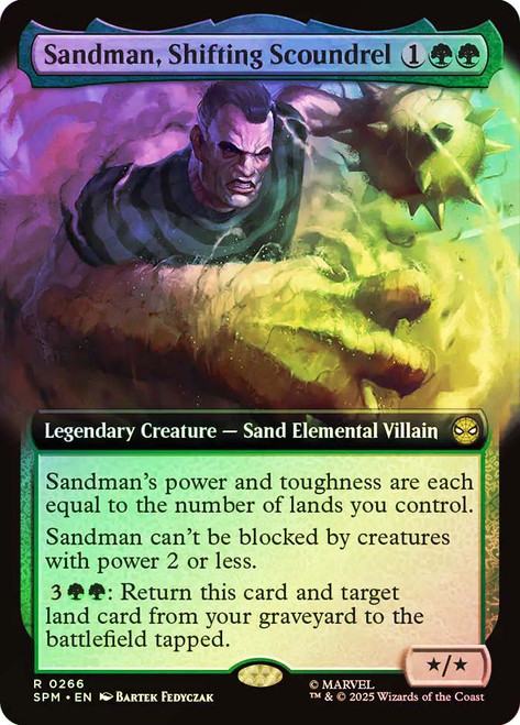 Sandman, Shifting Scoundrel (Extended Art)\nMarvel's Spider-Man - Variants\nSingle\nMagic The Gathering