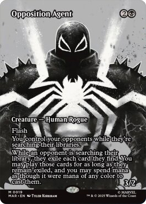 Opposition Agent (Borderless)\nMarvel Universe\nSingle\nMagic The Gathering