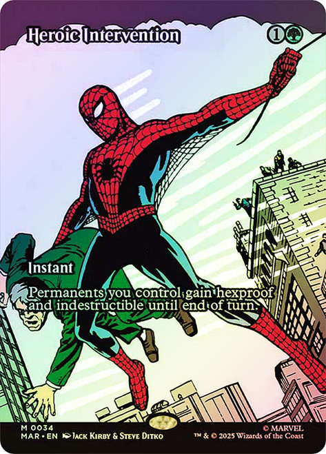 Heroic Intervention (Borderless)\nMarvel Universe\nSingle\nMagic The Gathering