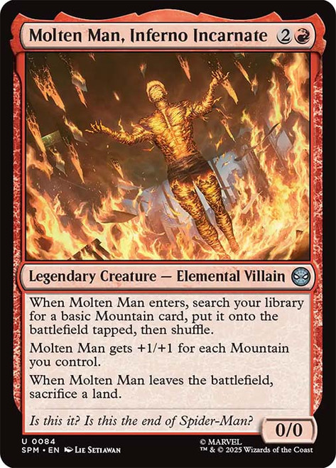 Molten Man, Inferno Incarnate\nMarvel's Spider-Man\nSingle\nMagic The Gathering