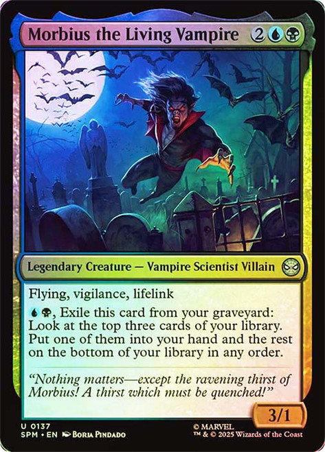 Morbius the Living Vampire\nMarvel's Spider-Man\nSingle\nMagic The Gathering