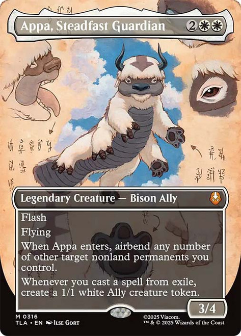 Appa, Steadfast Guardian (Borderless)\nAvatar: The Last Airbender - Variants\nSingle\nMagic The Gathering
