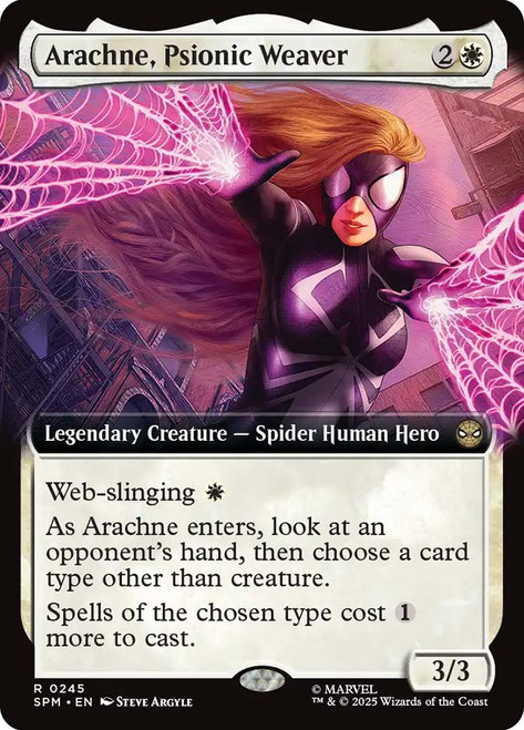 Arachne, Psionic Weaver (Extended Art)\nMarvel's Spider-Man - Variants\nSingle\nMagic The Gathering