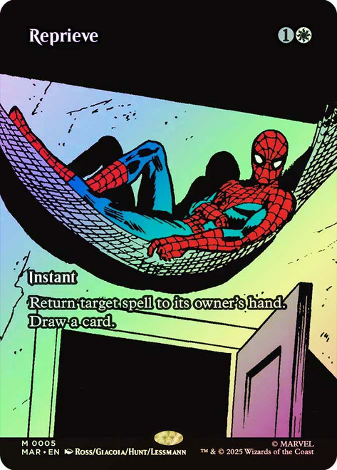 Reprieve (Borderless)\nMarvel Universe\nSingle\nMagic The Gathering