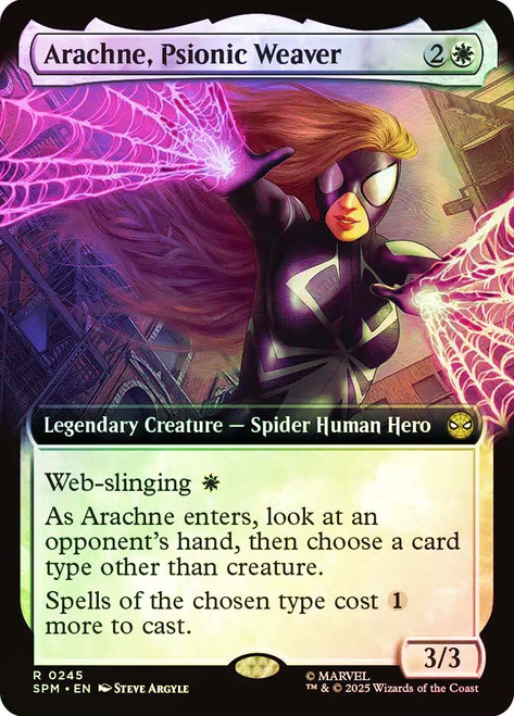 Arachne, Psionic Weaver (Extended Art)\nMarvel's Spider-Man - Variants\nSingle\nMagic The Gathering