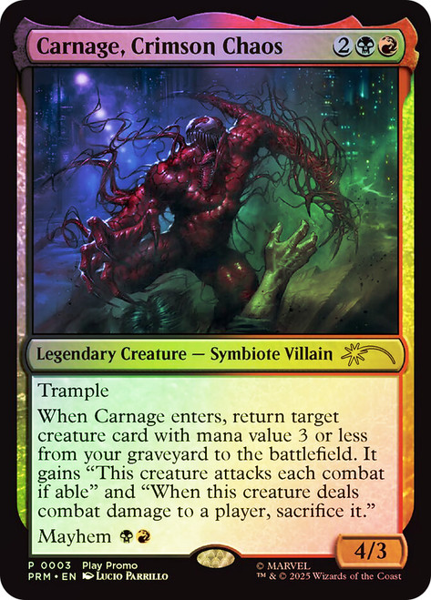 Carnage, Crimson Chaos (Play Promo) | Promo | Star City Games