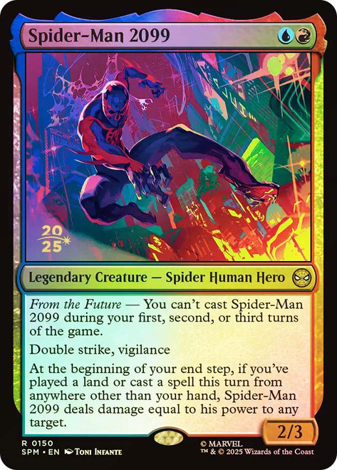 Spider-Man 2099 (Prerelease) (Marvel's Spider-Man)\nPromo: Date Stamped\nSingle\nMagic The Gathering