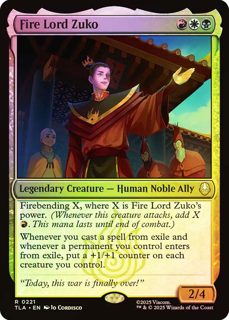 Fire Lord Zuko\nAvatar: The Last Airbender\nSingle\nMagic The Gathering