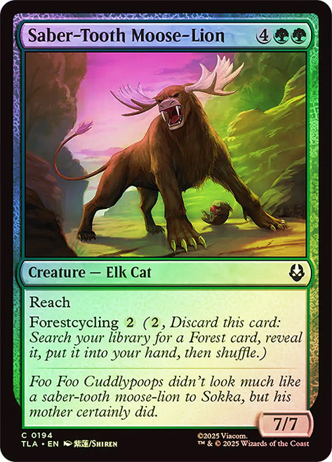Saber-Tooth Moose-Lion\nAvatar: The Last Airbender\nSingle\nMagic The Gathering
