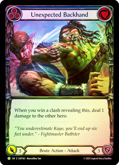 Unexpected Backhand (Blue)
Super Slam
Single
Flesh and Blood