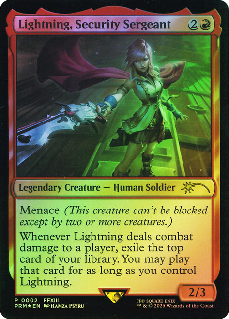 Lightning, Security Sergeant (Resale)\nPromo: General\nSingle\nMagic The Gathering