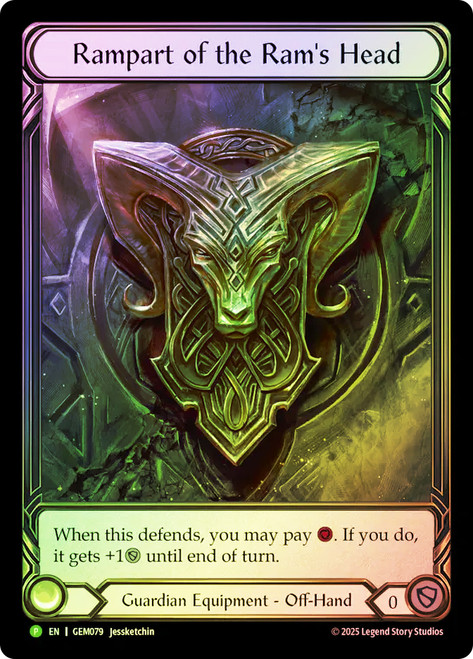 Rampart of the Ram's Head (GEM Pack) (Extended Art)
Promotional Cards
Single
Flesh and Blood