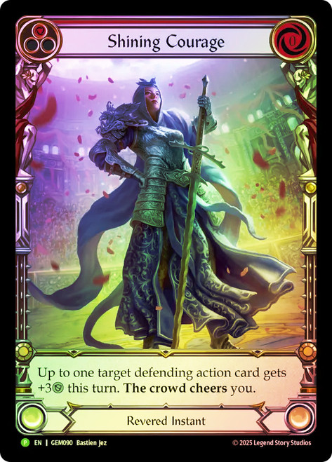 Shining Courage (GEM Pack) (Extended Art)
Promotional Cards
Single
Flesh and Blood