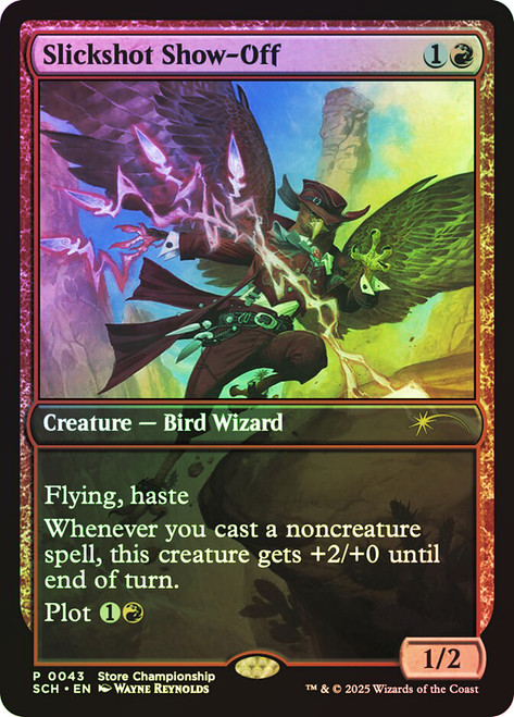 Slickshot Show-Off (Store Championship) (Full Art)\nPromo: General\nSingle\nMagic The Gathering