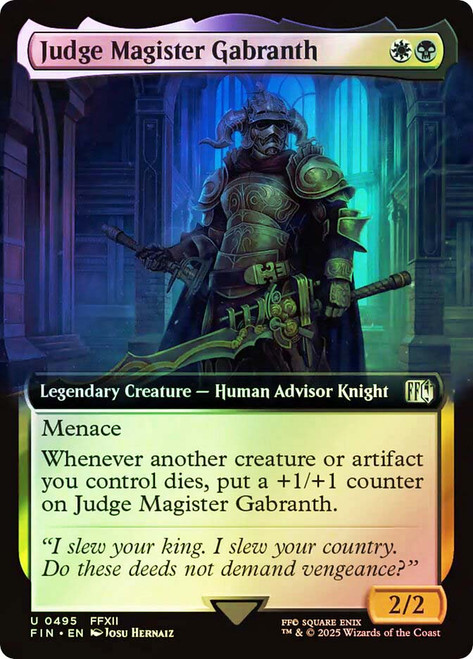 Judge Magister Gabranth (Extended Art)\nFINAL FANTASY - Variants\nSingle\nMagic The Gathering