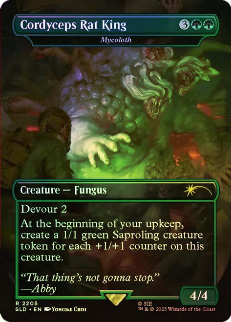 Mycoloth (Cordyceps Rat King) (The Last Of Us) (Secret Lair) (Borderless)\nPromo: General\nSingle\nMagic The Gathering