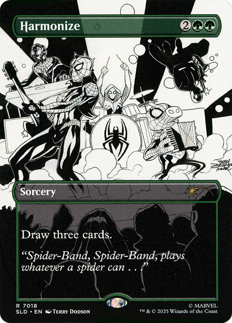Harmonize (Marvel) (Secret Lair) (#7018) (Borderless)\nPromo: General\nSingle\nMagic The Gathering