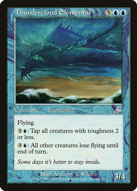 Thundercloud Elemental\nScourge\nSingle\nMagic The Gathering