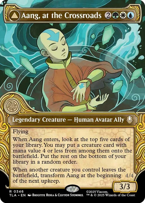 Aang, at the Crossroads // Aang, Destined Savior (#346) (Showcase)\nAvatar: The Last Airbender - Variants\nSingle\nMagic The Gathering