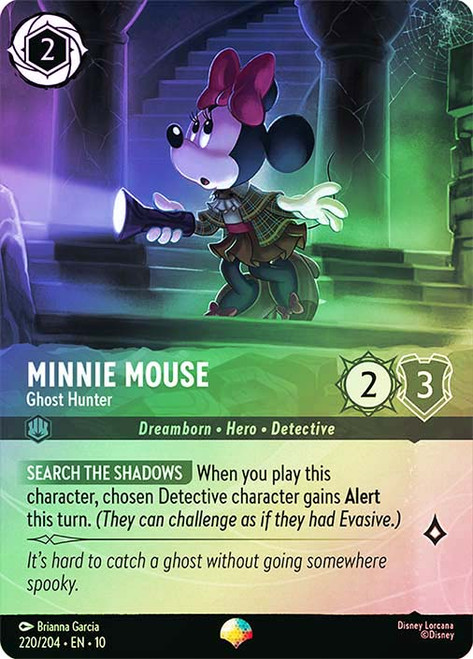 Minnie Mouse - Ghost Hunter (Epic) (Borderless)
Whispers in the Well
Single
Lorcana