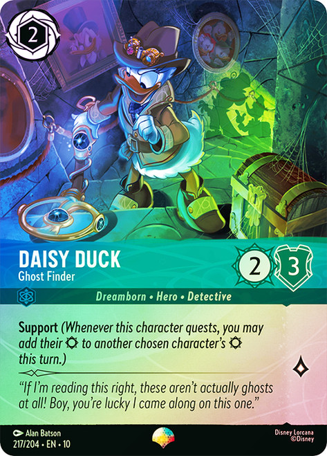 Daisy Duck - Ghost Finder (Epic) (Borderless)
Whispers in the Well
Single
Lorcana