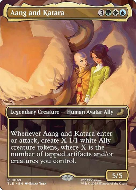 Aang and Katara (Borderless)\nAvatar: The Last Airbender Eternal Variants\nSingle\nMagic The Gathering