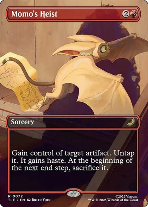 Momo's Heist (Borderless)\nAvatar: The Last Airbender Eternal Variants\nSingle\nMagic The Gathering