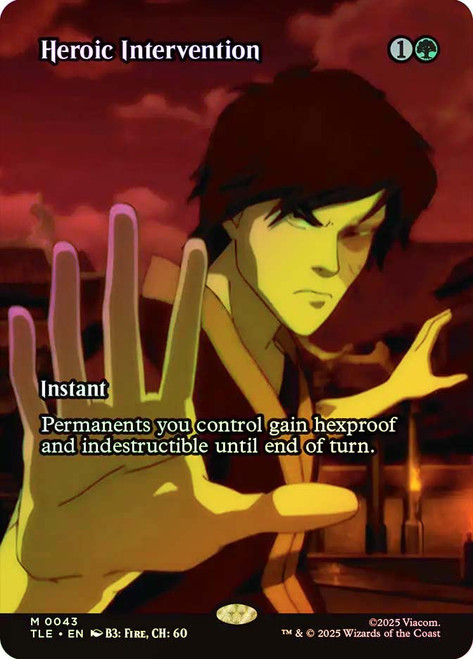 Heroic Intervention (Borderless)\nAvatar: The Last Airbender Eternal Variants\nSingle\nMagic The Gathering