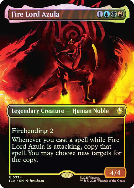 Fire Lord Azula (#334) (Borderless)\nAvatar: The Last Airbender - Variants\nSingle\nMagic The Gathering