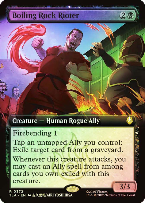 Boiling Rock Rioter (Extended Art)\nAvatar: The Last Airbender - Variants\nSingle\nMagic The Gathering