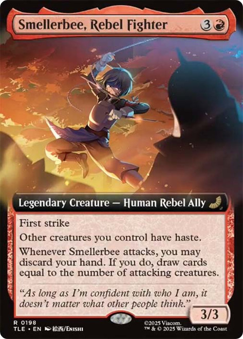 Smellerbee, Rebel Fighter (Extended Art)\nAvatar: The Last Airbender Eternal Variants\nSingle\nMagic The Gathering