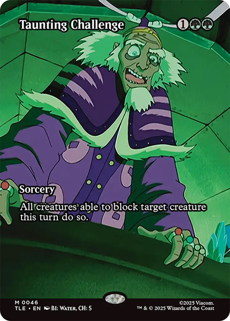 Taunting Challenge (Borderless)\nAvatar: The Last Airbender Eternal Variants\nSingle\nMagic The Gathering