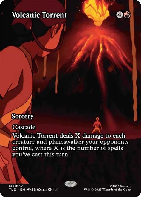 Volcanic Torrent (Borderless)\nAvatar: The Last Airbender Eternal Variants\nSingle\nMagic The Gathering