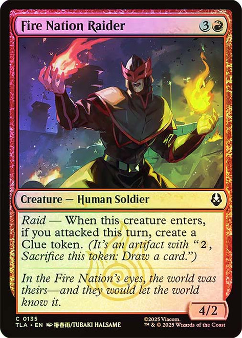 Fire Nation Raider\nAvatar: The Last Airbender\nSingle\nMagic The Gathering