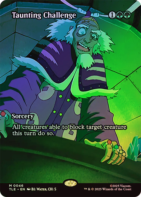 Taunting Challenge (Borderless)\nAvatar: The Last Airbender Eternal Variants\nSingle\nMagic The Gathering