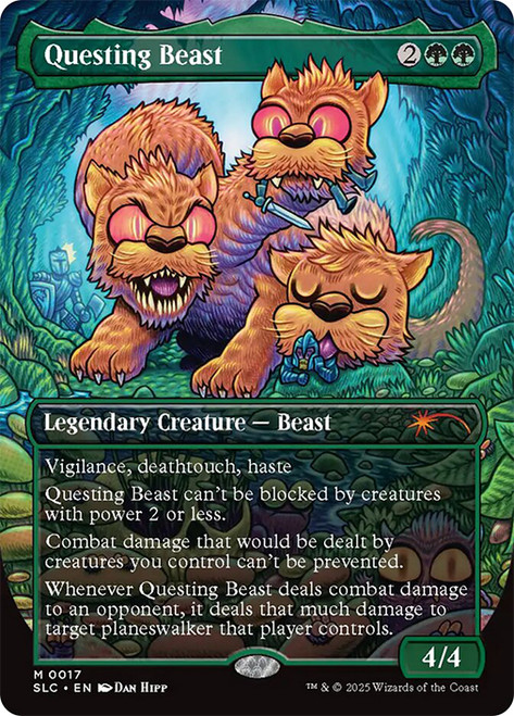 Questing Beast (Secret Lair Countdown) (#017) (Borderless)\nPromo: General\nSingle\nMagic The Gathering