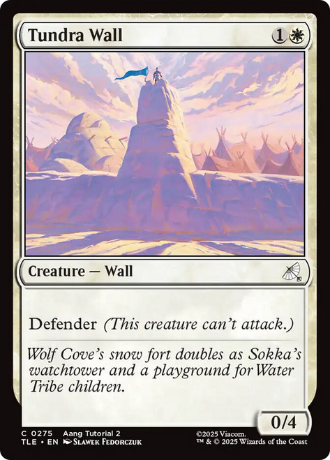 Tundra Wall (#275)\nAvatar: The Last Airbender Eternal\nSingle\nMagic The Gathering