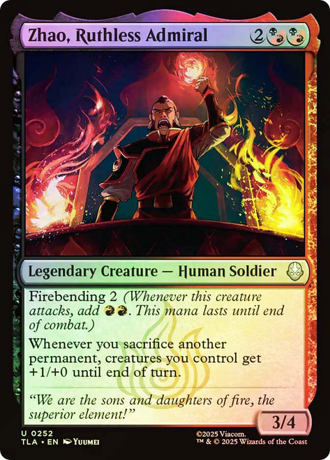 Zhao, Ruthless Admiral
Avatar: The Last Airbender
Single
Magic: The Gathering