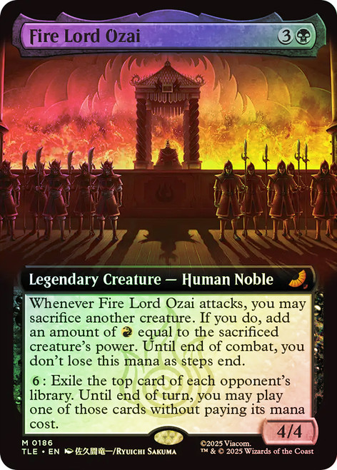 Fire Lord Ozai (Extended Art)\nAvatar: The Last Airbender Eternal Variants\nSingle\nMagic The Gathering