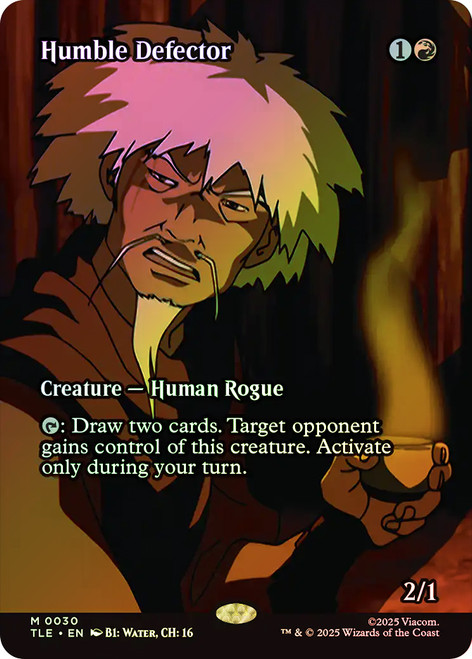 Humble Defector (Borderless)\nAvatar: The Last Airbender Eternal Variants\nSingle\nMagic The Gathering