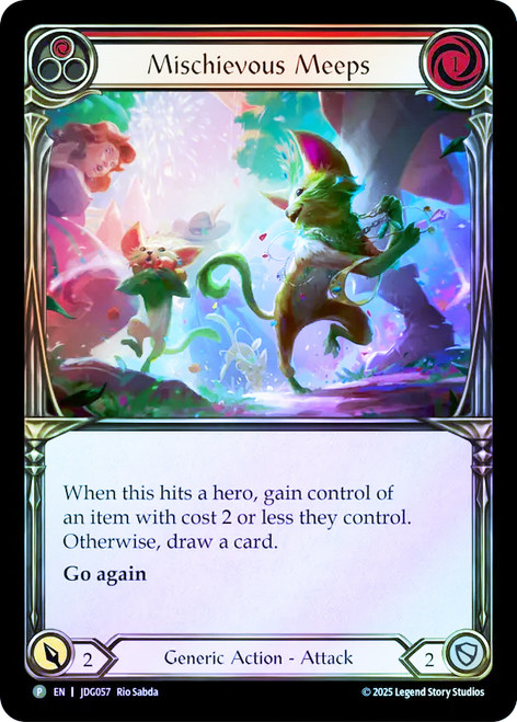 Mischievous Meeps (Judge)
Promotional Cards
Single
Flesh and Blood