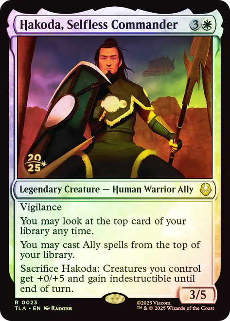 Hakoda, Selfless Commander (Prerelease) (Avatar: The Last Airbender)
Promo
Single
Magic: The Gathering