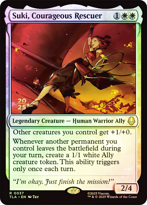 Suki, Courageous Rescuer (Prerelease) (Avatar: The Last Airbender)
Promo
Single
Magic: The Gathering