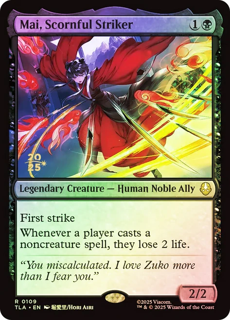 Mai, Scornful Striker (Prerelease) (Avatar: The Last Airbender)
Promo
Single
Magic: The Gathering