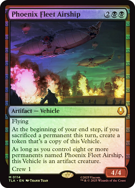 Phoenix Fleet Airship (Prerelease) (Avatar: The Last Airbender)
Promo
Single
Magic: The Gathering