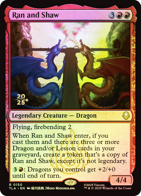 Ran and Shaw (Prerelease) (Avatar: The Last Airbender)
Promo
Single
Magic: The Gathering