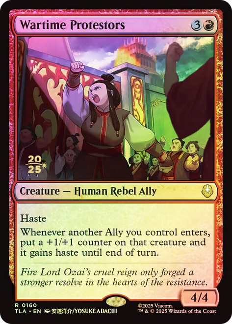 Wartime Protestors (Prerelease) (Avatar: The Last Airbender)
Promo
Single
Magic: The Gathering