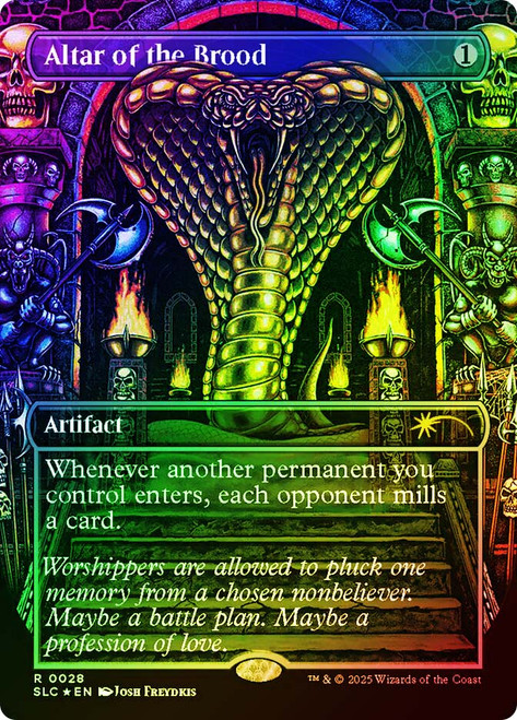 Altar of the Brood (Secret Lair Countdown) (#028)
Secret Lair Drop
Single
Magic: The Gathering