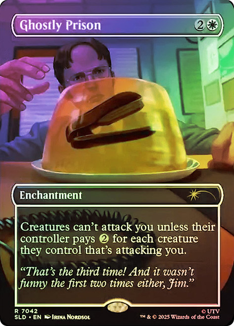 Ghostly Prison (The Office) (#7042)
Secret Lair Drop
Single
Magic: The Gathering